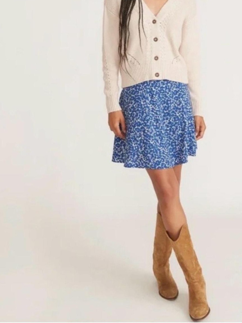 Marine Layer Floral A-Line Mini Skirt Size 8